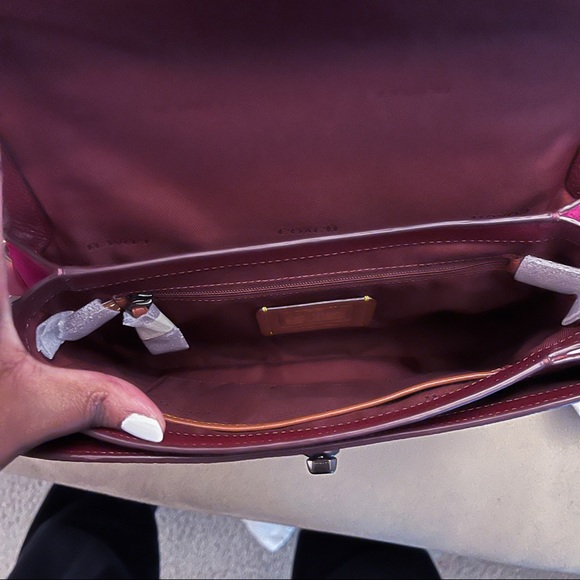 Coach Cassie Crossbody In Signature Blocking Tan/Pink/Silver - Picture 5 of 5